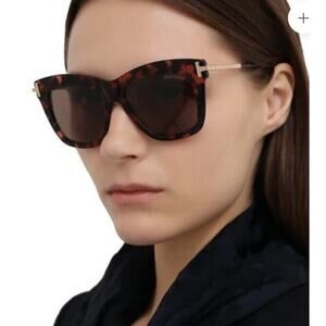 TOM FORD DASHA FT0822 52F Sunglasses Havana Frame Brown‎ Polarized Lens In Case